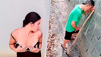 Pilla al albañil masturbandose en la obra y se lo folla
